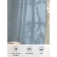 thumbnail image 6 of Sheer Curtains 72 Inches Long, Vintage Sky Blue Semi Sheer Curtains Light Filtering Window Treatment, Farmhouse Retro Solid Color Linen Texture Privacy Voile Drapes for Living Room 52x72 Inch, 6 of 7