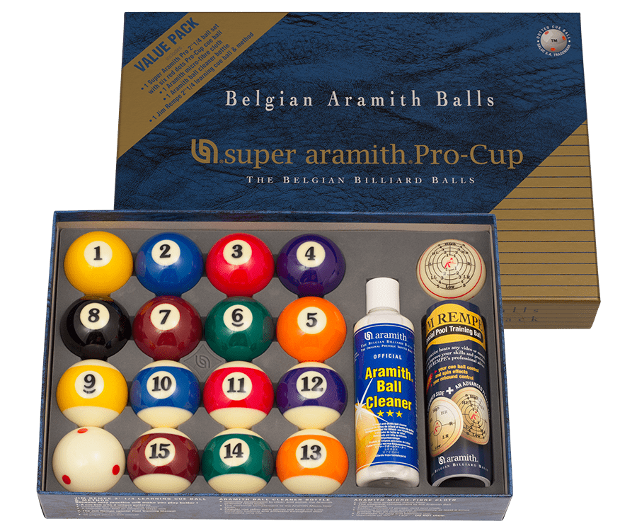 Details about   Aramith Bundle:Super Pro Ball set 2 1/4",Ball Cleaner,Microfiber cloth & Case 