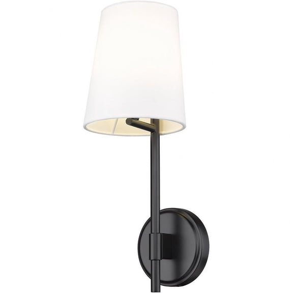 1 Light Wall Sconce in Transitional Style-18 inches Tall and 6 inches Wide-Matte Black Finish Bailey Street Home 372-Bel-4652457