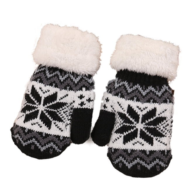 Manoplas infantiles tejidas y acolchadas con terciopelo MFZFUKR CPB-US-XD1321-1