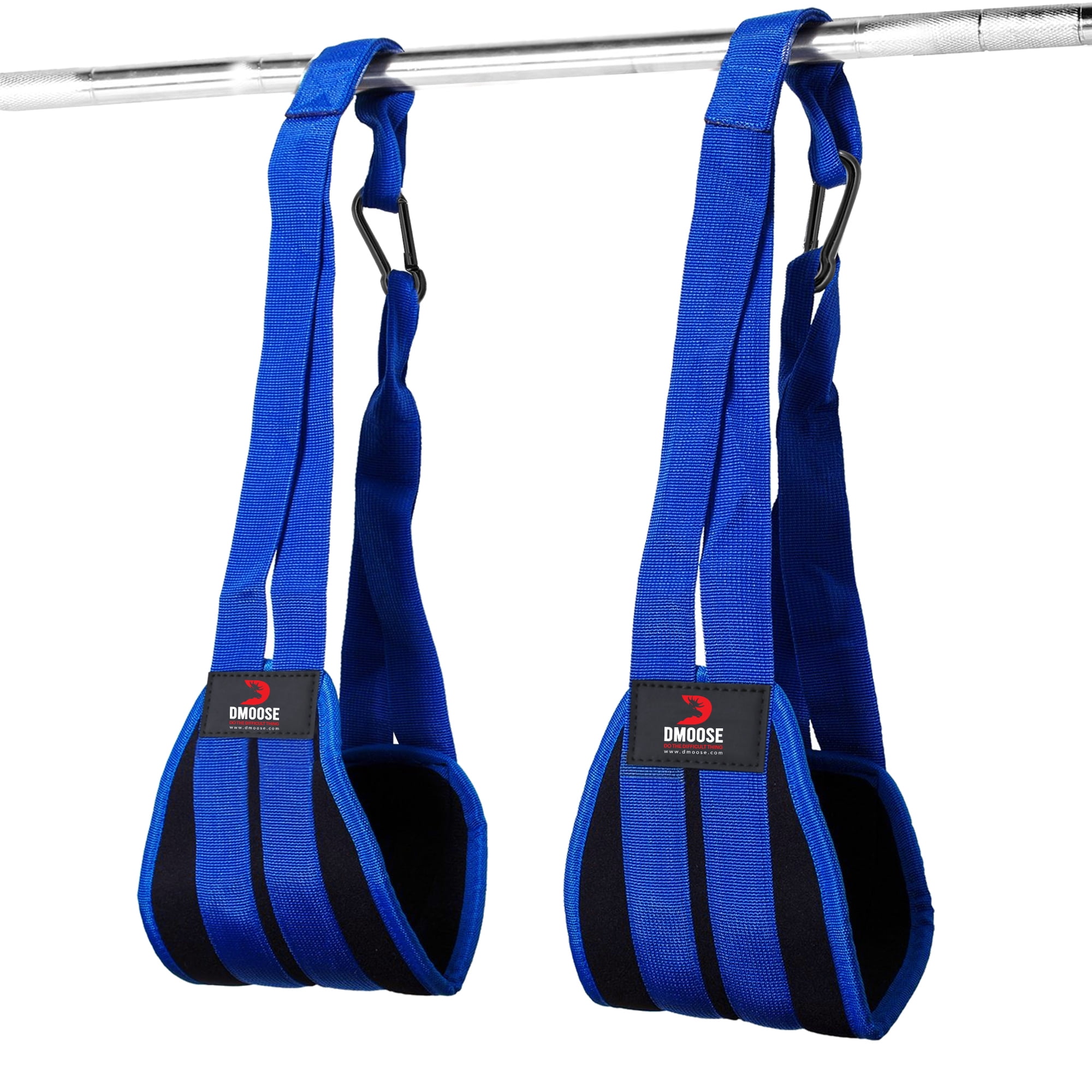 DMoose Hanging Ab Straps for Pull Up Bar & Abdominal Muscle Building, Rip  Resistant and Padded Arm Support for Ab Workout, Ab Sling Straps for Knee