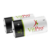 C Cell Alkaline Batteries, 1.5V Everyday High Performance Batteries, 4 Count | VitPro