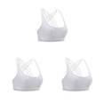 thumbnail image 3 of Qarigey Sujetadores deportivos Entrenamientos Gran material Sujetador deportivo Firmeza Ductilidad Espalda cruzada Dulce regalo para mujer Chica Blanco L Type1 NO1 Qarigey CBP383855, 3 of 6