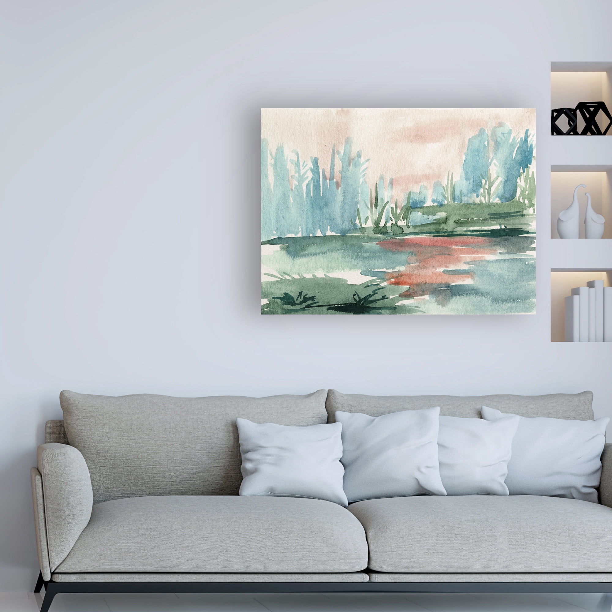 Trademark Fine Art 'Watercolor Views VI' Canvas Art by Melissa Wang
