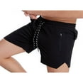 thumbnail image 3 of Men Casual Sports Shorts  Quick-drying Solid Color Running Training Fitness Short Pants with Pockets, 3 of 6