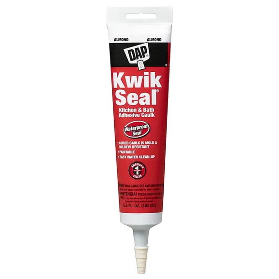 DAP Kwik Seal Almond Acrylic Latex Kitchen and Bath Adhesive Caulk 5.5 oz