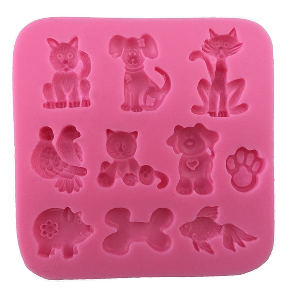 3D 3 Cats Cats Kitty Silicone Fondant Mould Chocolate Sugarcraft Cake Mold DIY 