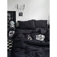 thumbnail image 4 of Goth Gris Oscuro Algodón 4 Piezas Ropa de Cama Funda Nórdica Set En Single Twin Queen King, 4 of 7