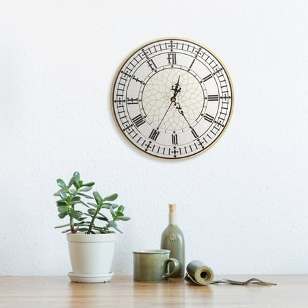 FRCOLOR 1Pack Assorted Color Pu Plastic Modern Round Wall Clock for Homeowners Decorators Living Room Bedroom Office