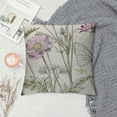 thumbnail image 2 of SHANXI Pillow Covers Green Flowers Print Decorative Throw Pillow Covers Linen Square Cushion Cover Rustic Decor for Picnic Party Wedding Living Room 12x12in, 2 of 5