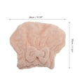 thumbnail image 2 of Unique Bargains 1 Pc Comfortable Bow Hair Towel for Bathroom Hotel Coral Fleece Light Brown, 2 of 5