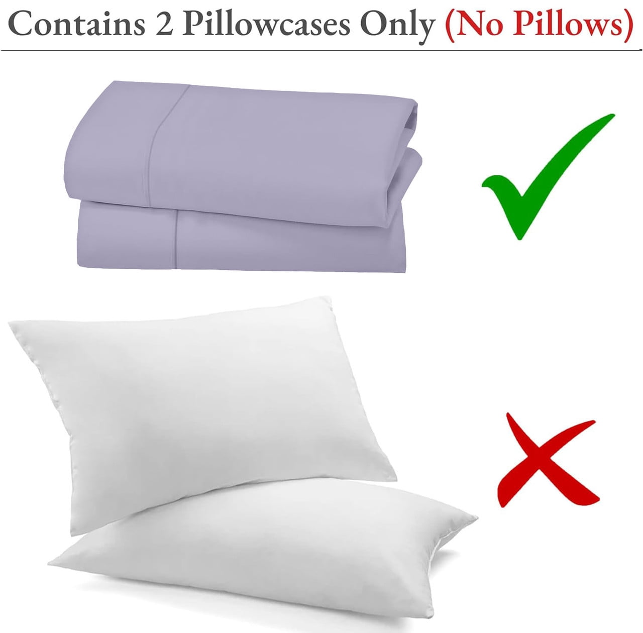SKY BEDDINGS Standard Size Pillowcase Set of 2 - Lavender Super Soft Pillow Cases Queen, 600 Thread Count 100% Egyptian Cotton, Breathable, Cool, Sateen Weave Sleeping Pillow Covers - Lavender
