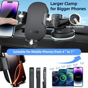 YOOVEE Universal Dashboard & Windshield Car Phone Holder - 360° Rotatable Mount, 3-in-1 Vent/Dash/Windshield Clip for 4-7 Phones, iPhone, Samsung, Google Pixel, Moto