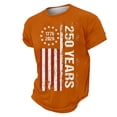thumbnail image 4 of WAYUTE Mens 250th Anniversary USA Shirt National Flag Graphic Patriotic Short Sleeve Tee Casual Comfortable Independence Day T-Shirts, 4 of 4