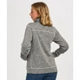 thumbnail image 2 of Boxercraft BW5207 Ladies Alpine Full Zip-Black Heather-XXS, 2 of 4