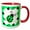 Red/White, variant on 3drose, Love Bugs Green Ladybug with Hearts, 11oz Two-tone Black Mug