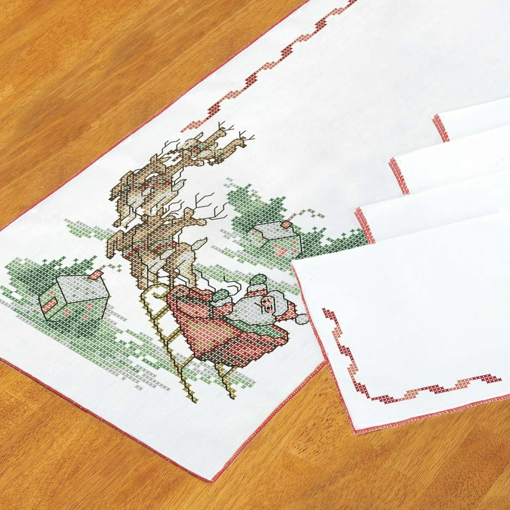 вышивка крестиком дорожка на стол