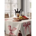 thumbnail image 6 of Pink Bow Football Table Cloth, Modern Game Balls Retro Burlap Waterproof Tablecloth for Rectangle Tables, Reusable Washable Fabric Table Cover for Restaurant Kitchen Dining Tables 60"x84", 6 of 6
