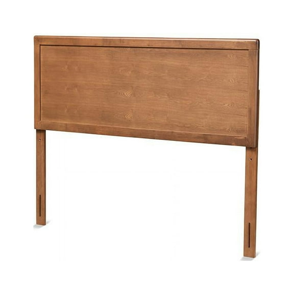 Alan Modern and Contemporary Transitional Ash Walnut Finished Wood Queen Size Headboard