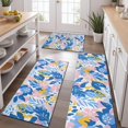 thumbnail image 2 of Multicolor Cartoon Floral and Leaf Pattern Kitchen Rugs Sets Of 3,Kitchen Runner Rugs Non Skid Washable,Decorative Kitchen Floor Mats for Kitchen,Sink,Laundry,17"x30"+ 17"x47" + 17"x59", 2 of 6