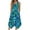 Blue, variant on Xdegoge Mid Length Dress for Women Fashion Print Loose Flowy Summer Dress Crewneck Sundress Cruise Dress with Pockets Casual Vacation Hawaiian Beach Dress Blue XL Vestidos Para Mujer