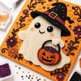 thumbnail image 7 of Halloween Pearl Diamond Art Kit, Pumpkin Ghost DIY Painting Set, 8x8 Inch Wall Decor Craft, Seasonal Home Gift, 7 of 7