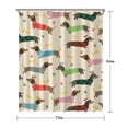 thumbnail image 5 of Colorful Funny Dachshund Shower Curtain 72"x84" ,Bathroom Decorative Shower Curtains Set with 12 Hooks,Modern Waterproof Washable Shower Curtain, 5 of 6