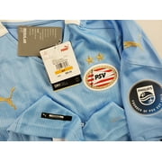 new Puma PSV Eindhoven men soccer jersey away shirt 758676 03 blue Drycell S $90