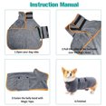 thumbnail image 5 of Albornoz de microfibra para perro, secado rápido, súper absorbente, con cuello y cintura ajustables., 5 of 5