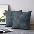 thumbnail image 2 of Navy Blue Plaid Pillow Covers 16x16 Set of 2, Farmhouse Buffalo Checkered Gingham Throw Pillow Covers Decorative Couch Cushion Cover, Microfiber Soft Square Pillowcases for Bedroom Living Room Sofa, 2 of 9