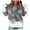 Grey, variant on Fiaer Snowflake Sweatshirts for Women Christmas Oversized Trendy Pullover Crew Neck Long Sleeve Color Blocking Tops Red XL