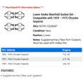 thumbnail image 2 of Lower Intake Manifold Gasket Set - Compatible with 1959 - 1975 Chrysler Imperial 1960 1961 1962 1963 1964 1965 1966 1967 1968 1969 1970 1971 1972 1973 1974, 2 of 2