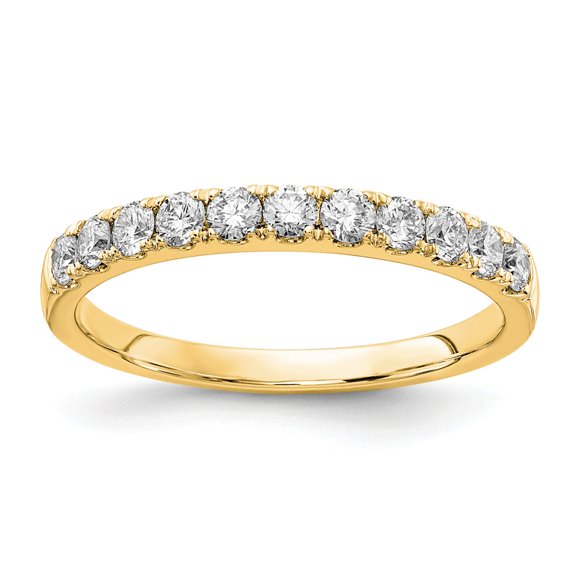 14K Yellow Gold Ring Band Lab Grown Diamond SI1 SI2, G H I, 1ct Wedding