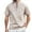 Beige, variant on European Button Open Neck Pocket Stand Up Collar Business Short Sleeved Men Casual Loose Comfortable T Shirts Men's Loose Fit Shirts