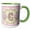 Green/White, variant on 3drose, Regal Pastel Mod Damask Monogram Initial C, 15oz Two-tone Red Mug