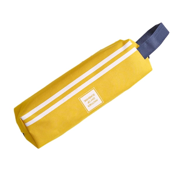 Estuche para bolígrafos, organizador de papelería de oficina, almacenamiento multifunción grande Amarillo