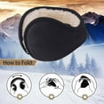thumbnail image 3 of Wyobmus Winter Earmuffs for Men Women Suede Foldable Plush Ear Warmer Solid Isolation Ear Cover Black*, 3 of 3