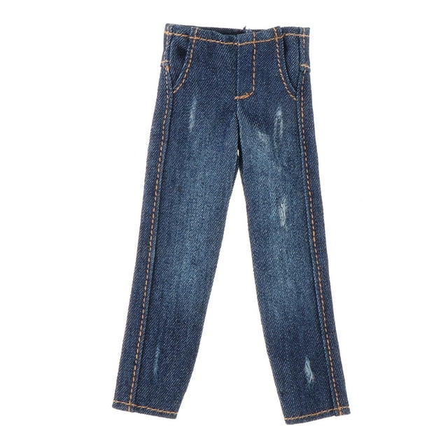 Jeans para Figuras de Acción Strade Fareast Limited Escala 1/12 Ropa en Miniatura Accesorio Azul