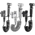 thumbnail image 5 of Hand Bidet Spray Set with Adjustable Pressure Control Valve, Dual Water Outlets for Bathroom and Diaper Cleaning, Gray, 5 of 5