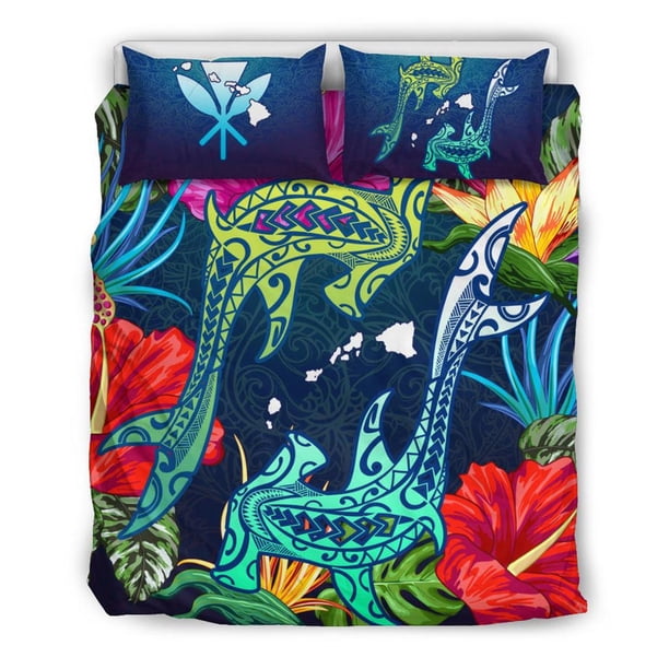 Juego de cama Hawaii - Juego de cama Hawaii Shark Tropical Color