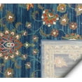 thumbnail image 3 of Well Woven Tulsa Arya Traditional Vintage Oriental Floral Blue 5'3" x 7'3" Area Rug, 3 of 5