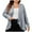 Gray, variant on Frostluinai Plus Size Cardigans for Women Open Front Ruffle Cardigans Long Sleeve Draped Knit Coats Basic Solid Color Jacquard Cardigans