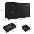 EnHomee Modern Bedroom Dresser, Black with 10 Deep Drawers, Wood Chests & Wide Dresser
