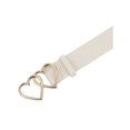 thumbnail image 2 of Cinturón Doble Corazón de Moda Casual para Mujeres INSPIRE CHIC, Hebilla de Presión, Cinturones Decorativos para Vestidos y Blusas, Beige 107x3.3cm/42.1x1.3, 2 of 6
