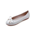 thumbnail image 1 of Daeful Ladies Pumps Slip-Ons Flats Work Comfort Non-slip Casual Shoe White 5, 1 of 6