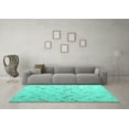 thumbnail image 3 of Ahgly Company Indoor Rectangle Abstract Turquoise Blue Modern Area Rugs, 8' x 12', 3 of 4