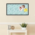 thumbnail image 3 of PinPix 36x18 Custom Cork Bulletin Board White Aqua Poster Board Has a Fabric Style Canvas Finish, Framed in White Aqua, by ArtToFrames (PinPix-1876), 3 of 5