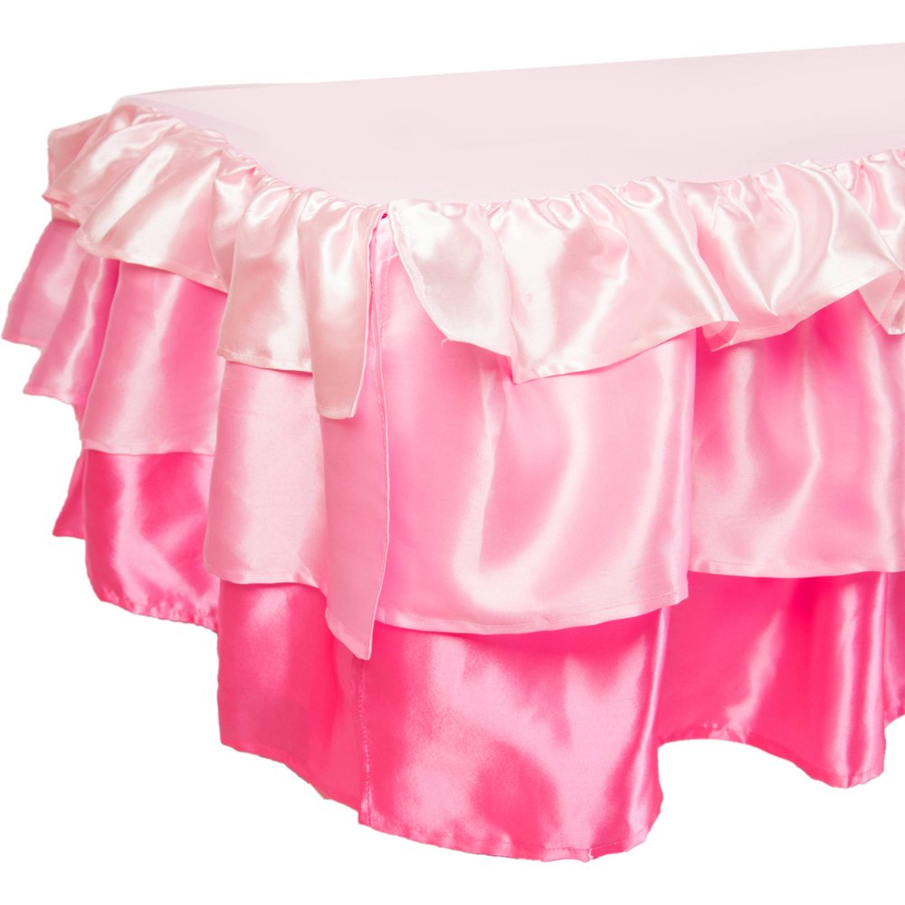 Tadpoles Pink Ruffled Satin Bed Skirt, Twin