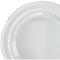 thumbnail image 3 of " OCCASIONS " 240 Pieces Pack, Heavyweight Disposable Wedding Party Plastic Plates (6.25'' Dessert/Bread Plate, Lace in White & Silver), 3 of 4