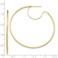thumbnail image 4 of 14K Yellow Gold 1.5X50mm D/C With Polished Wire Hoop Earrings (50 X 50) Made In Peru tf1688, 4 of 5
